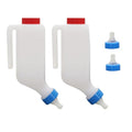Goat Bottles and Nipple Set, 1 pcs Nipple and 2 pcs 800 ml Lamb Feeding Bottle with Hanging Handle for Feeding Sheep Goat Lamb Puppy for Farm - color: white-800