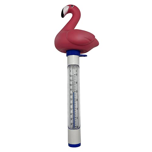 Floating Flamingo Thermometer - Pools, Spas, Hot tubs, Aquariums | Poolzilla Floating Flamingo Thermometer for Pools, Spas, Hottubs, & Aquariums - Shatter Resistant - color: Flamingo