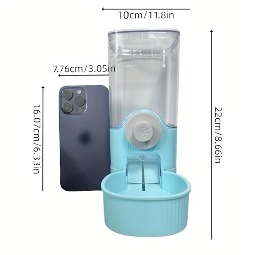 GPY Automatic Hanging Gravity Pet Feeder and Water Dispenser Set | Automatic Rabbit Bunny Feeder and Guinea Pig Water Bottle Water Dispenser for Dogs Cats Pets Animals Large Capacity (Blue) - color: Blue