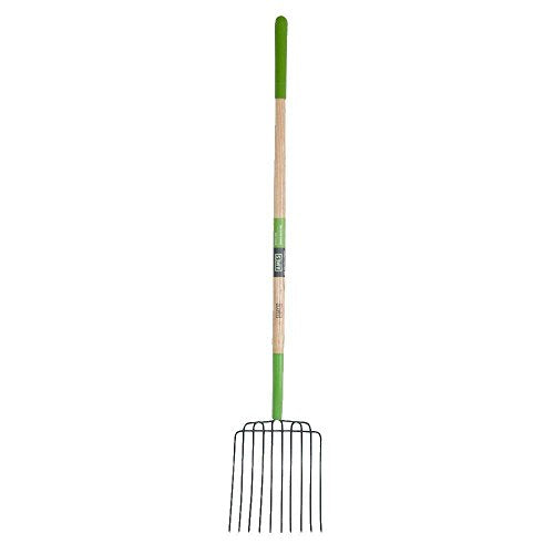 AMES 2826300 10-Tine Welded Steel Bedding Fork with Hardwood Handle, 61-Inch - style: Bedding Fork
