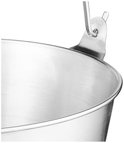 Winco 13 qt Stainless Steel Utility Pail | Easy handle, Seamless design, Corrosion resistant