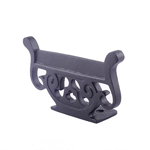 Renovators Supply 6 in Black Wrought Iron Floor Mount Boot Scraper | Durable wrought iron construction • Secure floor mounting • Removes dirt and mud from footwear