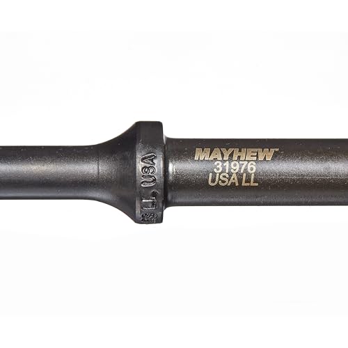 Mayhew Tools 31976 Pneumatic Scraper, 1-1/8" x 8", Black Oxide Finish - size: 1-1/8" x 8"