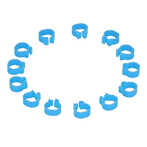 Zerodis 100PCS 8mm Leg Rings, Plastic Identification Bands for Pigeons, with Reusable Easy to Install for Poultry Dove Marking (Light Blue) - color: Light Blue
