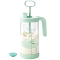 COMI Glass Formula Mixing Pitcher with Easy-Blend Handle Lid, 32oz Leakproof Breast Milk Pitcher with Silicone Protective Sleeve, Designed for the Pitcher Method Breastmilk, BPA Free, Green