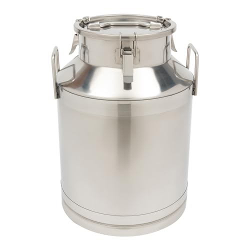 50L/13.2Gal Milk Can, Stainless Steel Milk Can with Lid Milk Jug Milk Transport Container Wine Pail Bucket Bottle Stainless Steel Milk Bucket with Sealed Lid for Grain Wine Liquid