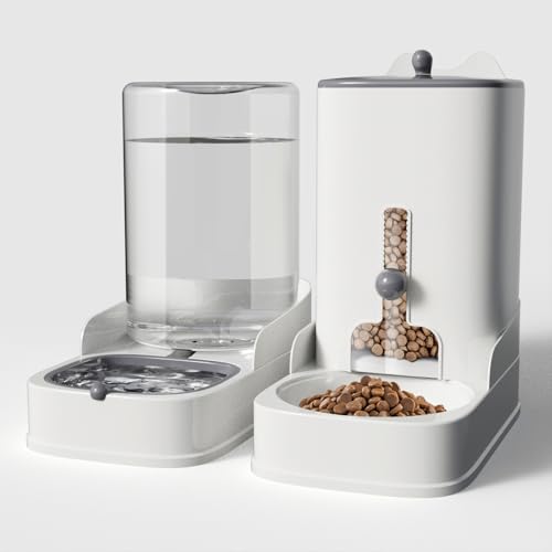 Gravity cat Feeder by Petmagic is a 3.6L Large-Capacity cat Food and Water Bowl Set. This Two-piece Set is Suitable for pet Feeding, Including Small and Medium-Sized Dogs, Kittens.
