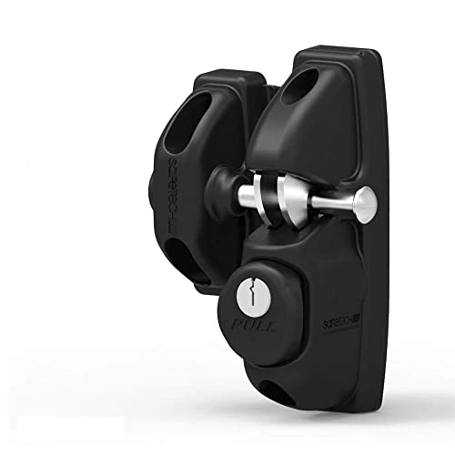 Safetech Hardware ViperX1 Gravity Gate Latch | One-Side Entry Keyed Lock | 2 Independent Latching Hooks Key Lockable One Side | Privacy Gate Gravity Latch | Vinyl, Wood, & Aluminum Gates - Black - color: Black, size: 1 Side Key