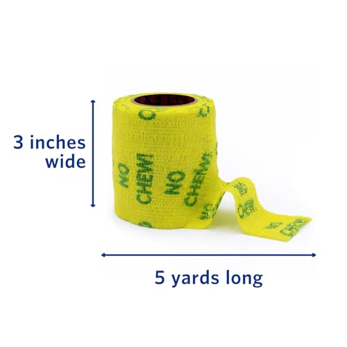 OVIK Health PetFlex No Chew – Flexible Self-Adhering Elastic Bandage for Wound Care – First Aid Wrap for Small Animals Like Dogs, Cats, and Other Pets - 3 inch, 2 Rolls - color: No Chew, size: 3 Inch 2 Count