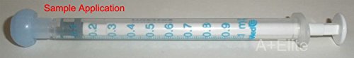 BAXA ExactaMed Oral Liquid Medication Syringe 1cc/1mL 10/PK Clear Medicine Dose Dispenser with Cap Exacta-Med Baxter Comar Latex Free