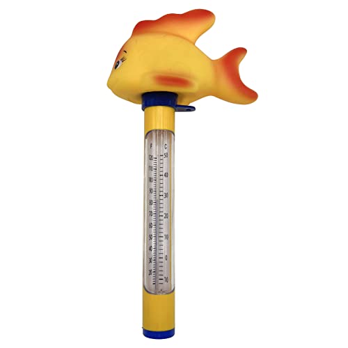 Floating Goldfish Thermometer - Pools, Spas, Hottubs, & Aquariums | Floating Goldfish Thermometer for Pools, Spas, Hottubs, & Aquariums - Shatter Resistant - color: Goldfish