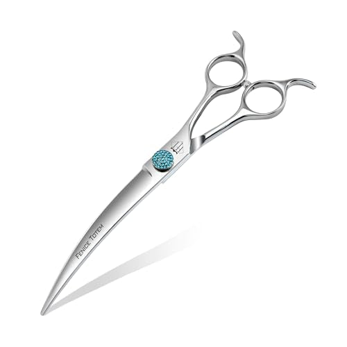 Fenice Professional Grooming Curved Shear: 30 Degree Super Curves Scissors for Dogs 7.5" Big Arc Curved Shears Made Of Japanese 440C Stainless Steel - size: 7.5", style: Curved 30°