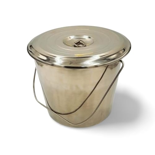 SS Strainers (Large Strainer & Pail Combo, 17 L Pail & Large Strainer Combo) - color: 17 L Pail & Large Strainer Combo, size: Large