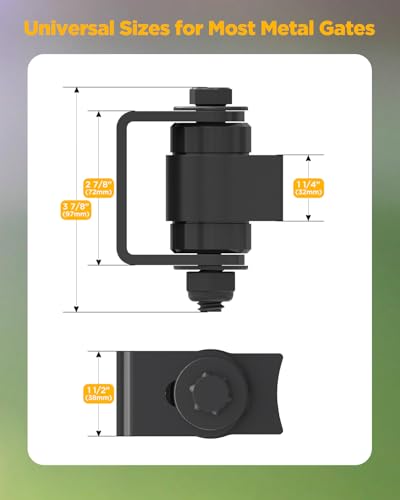 Weldable Gate Hinges for Metal Gates, Heavy Duty Weld on Hinge | Latest Model Sealed Bearings, Adjustable Gate Hinges for Welding on Larger Iron or Steel Vehicular Pedestrian Gate