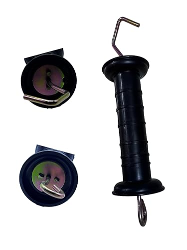 4 Pieces of Plastic Electric Fence Door Handles, Spring-Equipped Plastic Door Handles, Electric Fence Door Handle Insulators