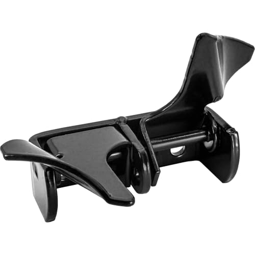 Black Wall Mount 1-3/8" Flat Back Butterfly Latch - Chain Link Fence Gate Latching Hardware - size: BLACK 1-3/8"