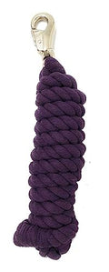 10 Ft Cotton Lead Rope, 3/4 in, Bull Snap Purple - color: Purple