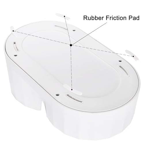 RIZZARI 4L Gravity Cat Water Dispenser: Filter-Free Compact Home Use | No Power Needed/Stainless Steel Bowl/Spill-Resistant Base/Perfect For Cats & Small Dogs/Easy Water Refill - color: White, size: 4L, without Filter