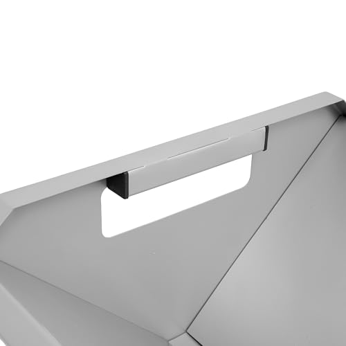 Livestock Feeding Trough 22 Gallon Capacity 45" Hay Feeder Heavy | Duty Livestock Trough for Horse Sheep Cattle Hog V-Shaped Farm Sheds Pen Water Feeder Trough Powder Coated Silvery Steel - color: Silvery