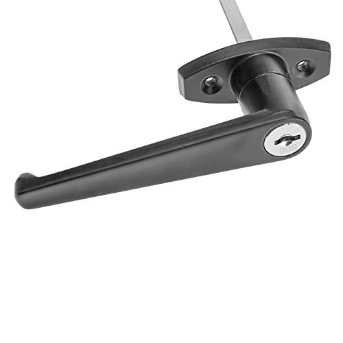 Shed Door Latch L-Handle Lock Kit with 2 Keys, 4-1/2" Stem Shed & Barn Door Lock