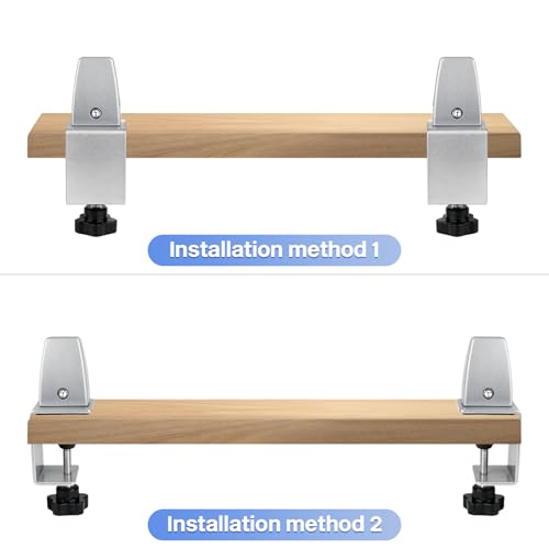 2 Packs Sneeze Guard Support, Aluminum Adjustable Partition Clamp, Acrylic Desk Divider Support, Desk Shield Clamp Privacy Panel for Counter - size: Sideclamp - 2pcs