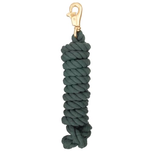 Tough 1 Braided Cotton Lead with Trigger Bull Snap - color: Hunter Green