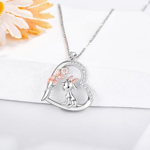 Goat Necklace Crystal Goat Necklace Sterling Silver Heart Goat Necklace Animal Pendant Jewelry for Women Goat Gift for Goat Lovers - style: goat