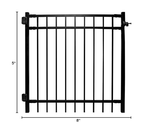 Weatherables Livingston Aluminum Gate Kit – DIY Kit for Backyard and Garden Fencing, Made with Durable Powder-Coated Aluminum that Combats Rust, Fading, and Corrosion (4’ Wide Gate Kit) - size: Livingston 4' Wide Gate Kit