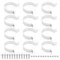 M METERXITY 12-Pack 1-7/8" Brace Bands Chain Link Fence Parts | Galvanized Steel Chain Link Brace Band with Bolts and Nuts for Fence, Gate, Posts, Rust-Resistant [Silver] - size: 1-7/8"