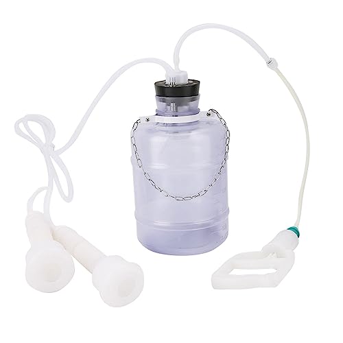 Yosoo Health Gear Goat Milking Machine Kit, Manual Vacuum Pump System | 3L Portable Household Milker, Cow Farm Bucket Pail, Stainless Component, Homestead Dairy, Hand Operated Extractor