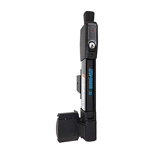D&D ML3VPKA MagnaLatch Vertical Pull 12-inch Pet Safety Gate Latch, Black | Property & pet safety gate latch & lock, magnetic latching system. Weather-resistant. For square gate & fence post.