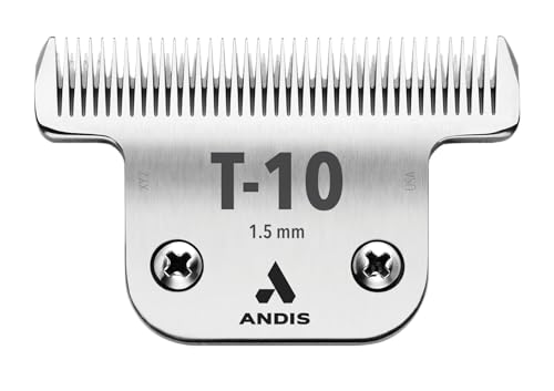 Andis 22305 UltraEdge Detachable Blade, Size T-10, 1/6in Cut | Carbon steel for precision face, feet, ear & sanitary trimming, andis clipper blade - style: T-10 Blade (Pack of 1)