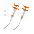 2 Set Feeding Syringe with 2 Drench Nozzle, Adjustable Dosage, Reusable Drench Gun Syringe for Small Animals Newborn Pet Livestock, Small Sheep Pig Dog Cat Bird Pig Feeding Nursing Supplies(20ML) - size: 20ML