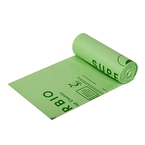 SUPERBIO 33 Gallon Compostable Yard Waste Bags, 40 Count | Lawn & Leaf Bags, ASTM D6400, BPI, OK compost INDUSTRIAL - style: 33 gallon, 40 count