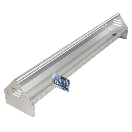 KOL Portable 45" Long Galvanized Steel Livestock Feeding Trough, Heavy-Duty Large Capacity Feeder, Easy to Clean, for Calves, Sheep, Horses, Goats