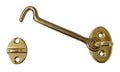 Heavier Duty Brass Door Hook Latch & Eye, 4", Vibrated Brass, Made in Taiwan, 1 Pack - color: Vibrated Brass, size: 1 Pack (4")