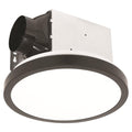 Homewerks 90 CFM Bathroom Exhaust Fan with LED, Matte Black Trim | 1.5 Sones, for Rooms Up to 90 sq ft, Magnetic Trim, Galvanized Steel Housing, EasyAnchor Install, Bathroom Fan with Light - color: 90 CFM Matte Black Round