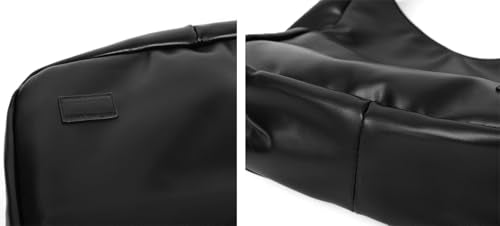 Women Tote Handbags Chic Vegan Leather Tote Bag Purse Stylish Casual Trendy Large Soft Shoulder Bag - color: B-brown