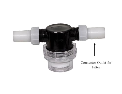 Inline Milker Filter, Clear Plastic Housing with White Connectors, for Milking Machines Portable or Fixed. (1Pc)