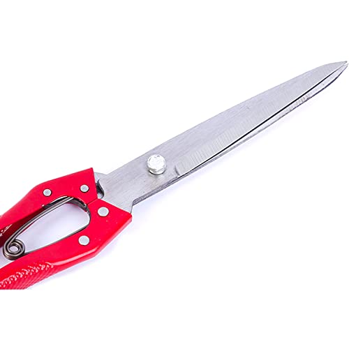 Grass Sheep Shear - Coated Wear-Resistant Handle, Manganese Steel Double-Edged, Strong Spring Suitable For Manual Shearing of Cow, Sheep, and Horse Hair (Red 12.6 inches) - color: Red 12.6 Inches