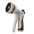 RESTMO Garden Hose Nozzle, Heavy Duty Metal Water Hose Nozzle with 7 Adjustable Spray Patterns, High Pressure Hand Sprayer with Flow Control, for Watering Plants & Lawns, Washing Cars & Pets, Gold - color: Gold