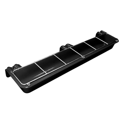 Little Giant HF9BLACK Hook Over Goat Trough Heavy Duty Galvanized Steel 9 Quart Feeder, Black (2 Pack) | Heavy-duty galvanized steel. Hooks over fence rails or panels. 9-quart capacity. For goats, sheep & small livestock.