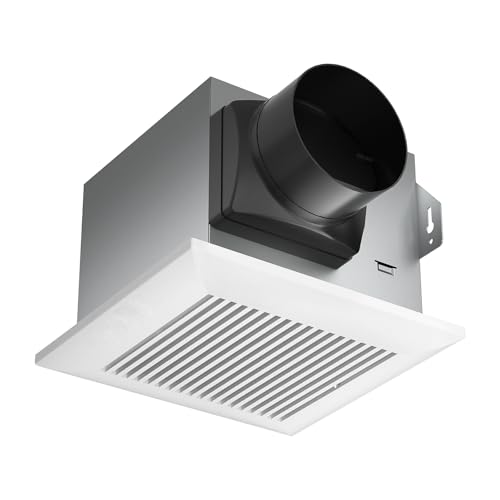 Tech Drive Bathroom Fan,80 CFM 1.5 Sone,4 Inch Duct,Very Quiet | No Attic Access Needed, HVI and Energy Star Certified, Easy to Install for Bathrooms Up to 85 Sq. Ft - size: 80CFM