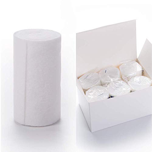 HOSPORA Medical Cotton Cast Padding Roll, 4 Inch x 8 feet, Individual Pack(Pack of 6) - size: 4x96 Inch (Pack of 6)