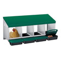 Chicken Nesting Boxes with Cleanable Pull-Out Trays, 4-Hole Wall Mount Roll Away Nest for Easy Cleaning & Egg Collection - size: 4 holes