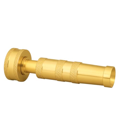 Brass Garden Hose Nozzle - 3/4 GHT Thread High Pressure Adjustable (Jet/Mist) for Watering Plants, Washing Cars - color: Sprinkler_2PK