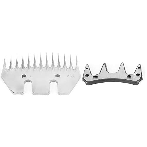 Stainless Steel Sheep Clippers Blade High Hardness Replacement Shearing Cutter for Sheep Goat Animal Grooming with 9T 13T Straight Curved Blade Options (13-Tooth Straight (+ - size: 13-tooth straight blade (+ oscillating blade)