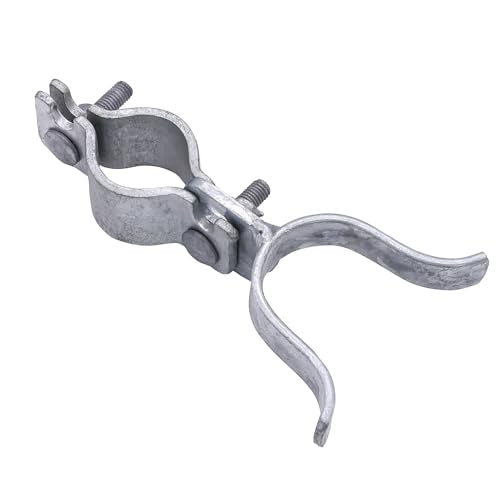 KINNAN 1-3/8" x 1-3/8" Chain Link Fence Gate Latch, Chain Link Parts with Padlock Hole, Galvanized Fence Latch Lock for Fence Gate Frames,Mount to Gate Post - size: 1-3/8" X 1-3/8"