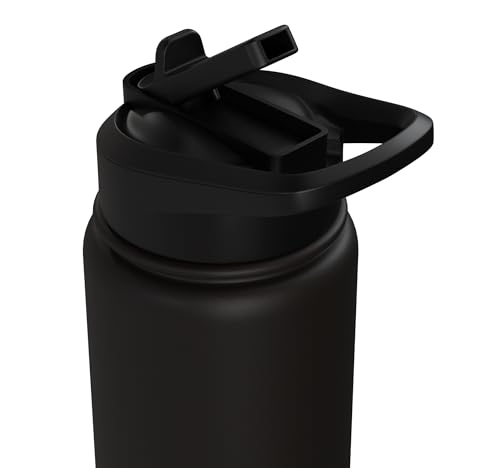 Goat Face Sunglasses Cool Farm Animal Men Boys Kids Women Stainless Steel Insulated Water Bottle - color: Black