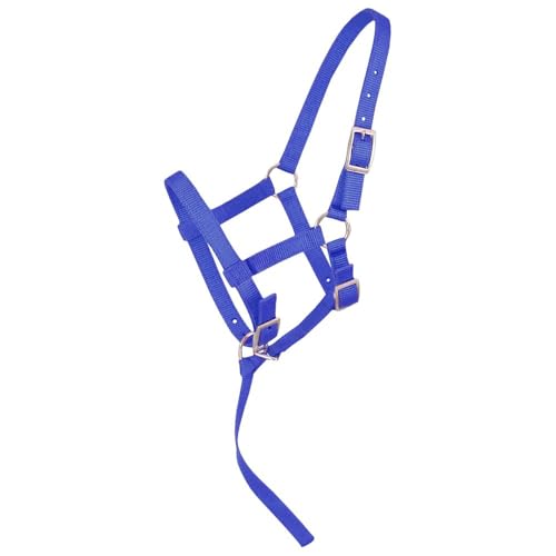 Tough1 Adjustable Halter - color: Royal Blue, size: Horse Suckling